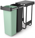 Brabantia &scaron;iuk&scaron;lių dėžė, montuojama, Sort & Go 2 x 30L