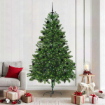 Kalėdų eglutė su 300 LED s stovu Žalia 210 cm PE