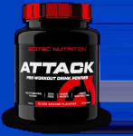 Scitec Attack 416 g. (Tropical Fruit skonis )