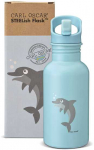 CARL OSCAR Nerūdijančio plieno sandarus vandens butelis, Mėlyna-dolphin, 500 ml