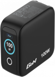 &bdquo;Verbatim&ldquo;, &bdquo;Mini GaN&ldquo; diskai su TFT ekranu, 2 x USB-C / 1 x USB-A, juodas, 100 W, integruota apsauga nuo vir&scaron;srovės