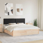 Lova Lovo rėmas su apmu&scaron;tu galvūgaliu Juoda 180 x 200 cm