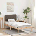 Lova Lovo rėmas su apmu&scaron;tu galvūgaliu Taupe 75 x 190 cm