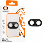 Apsauginis stiklas Tel Protect 95% AR+AF Full Metal Camera Protector on camera skirta Apple iPhone 17 juodos spalvos (camera island)