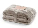 MIC blanket, cappuccino colour, smooth, classic style, microfibre, 200 x 220 cm