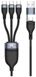 Digital Data Communications Conceptronic ETTA06B15 USB 3 viename PD 3.0 100 W greito įkrovimo kabelis 1,5 m, 20 V 5 A, 480 Mbps, E-Mark, 1,5 m, USB C, USB C/Micro-USB B/Lightning, USB 2.0, 0,48 Gbit/s, juodas
