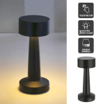 Stalinis LED &scaron;viestuvas (Juodas, pakraunamas, 21 cm)