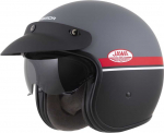 Motociklininko &scaron;almas Cassida Oxygen Jawa OHC 2.0 Matinė pilka/raudona/juoda/balta