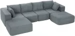 Kampinė sofa tamsiai pilka