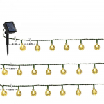 Elight Dārza Dekors Saules IP65 LED stikla bumbiņas (1cm) stila spuldžu virtenes gaisma 7m 40gab spuldzes