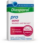 MAGNESIUM DIASPORAL Pro Depot raumenų ir nervų funkcijai, tabletės, N30