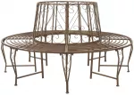 Medžio suolelis 8-Vietų skaičius &Oslash; 160 x 89 cm Plienas
