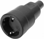 Bachmann Złączka gumowa CEE7/3 IP44 VDE su zabezpieczeniem przed zagięciem, montowalna, juoda (BM0028127)