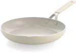 KitchenAid - Spalvota aliuminio keptuvė - migdolų kremo spalvos - 28 cm