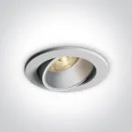 6,5W LED įleidžiamas pakreipiamas &scaron;viestuvas, baltas, 3000/3500/4000K, 11107K/W/V