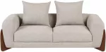 Beliani 2 vietų sofa VINLIDEN, smėlio ir pilkos spalvos