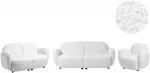 Sofa Beliani JULE poilsio baldų komplektas 6 žmonėms, &bdquo;Boucl&eacute;&ldquo;, balk&scaron;vas