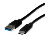 USB laidas Digitus ROLINE RM USB 3.2 Gen 2, A-C, M/M, juodas, 2 m