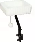 Katės guolis su reguliuojamu spaustuku ir 360&deg; pasukamu laikikliu, baltas ir juodas, 35 &times; 35 &times; 50 cm