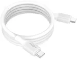 Ansmann kabelis USB-C į USB-C 1700-0203, 1.2m, 60W, magnetinis, silikoninis, baltas