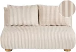 Beliani I&scaron;skleidžiama sofa dviem ABISKO, rumbuotas velvეტas, lūžusi balta