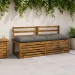 Suoliuko pagalvė VIANEN 100% poliesteris Pilka 150 x 50 x 12 cm