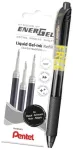 Pentel EnerGel geliniai ra&scaron;iklio &scaron;erdys 0,35 mm juodos
