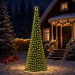 LED blizganti kalėdinė eglutė su pagrindu EKENAS 300 cm 475 LED