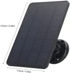 10 W saulės baterija lauko stebėjimo kameroms, Micro Usb saulės baterijos įkroviklis baterijoms (juoda)