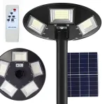 Saulės led ufo lempa 1500w gatvės sodo &scaron;viestuvas su judesio davikliu ir nuotolinio valdymo pulteliu