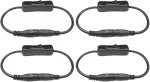 4 vnt. nuolatinės srovės 12v įmontuojamas jungiklio kabelis įjungimo/i&scaron;jungimo svirtinis jungiklis nuolatinės srovės lizdas 5,5 mm x 2,1 mm tėvi&scaron;kas į moteri&scaron;ką jungtį, skirtas prijungti lanksčią led juostelę, lanksčią led juostos juostelę, vaizdo st ...