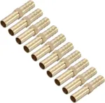 Tiesi jungtis su montavimo komponentais tiesus 2 krypčių vamzdžio adapteris žalvarinis antgalis 6/8/10/12/14/16/20 mm vamzdžių jungtims (6 mm, 10 vnt.)