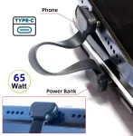 Usb-c Kampinis 90&deg; Kabelis 70mm, 65w Greitas Įkrovimas, Duomenų Perdavimas