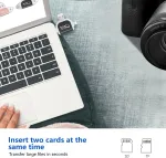 Atminties kortelė Kuwung 2 vnt. universalus 4-in-1 Sd Tf kortelių skaitytuvas su keliomis jungtimis, micro sd kortelių skaitytuvas, sd/micro sd atminties kortelių skaitytuvas, didelės spartos kortelių skaitytuvas, plug and play, suderinamas su androi ...