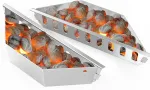 Onlyfire anglių krep&scaron;elis, 2 vnt., nerūdijančio plieno anglių krep&scaron;eliai tiesioginiam ir netiesioginiam kepimui ant grotelių, anglių krep&scaron;elis weber 57 cm kepsninėms, anglių briketų laikikliai, anglių krep&scaron;eliai, anglis