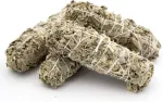 Luxflair Baltas Sage ry&scaron;ulėliai smilkymui, 4 vnt., 12-14 cm ilgio, apie 4 cm skersmens, smilkalų lazdelės, smilkymo &scaron;alavijas, Baltas Sage, smilkalų rinkinys, &scaron;alavijų ry&scaron;ulėlis