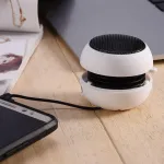 Kompiuterio kolonėlės Ne&scaron;iojamas Bluetooth garsiakalbis su 3.5mm jungtimi, baltas