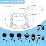 54,6 cm apvalios grotelės nuo rūdžių, skirtos Weber 57 cm anglinėms kepsninėms, Gourmet System 57 cm Virdulys Grilis, One-touch, Performer, Bar-b-virdulys ir Master-touch, Bbq sistemos atsarginės dalys