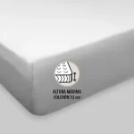 Burrito Blanco patalynės komplektas i&scaron; medvilnės mi&scaron;inio vienai lovai, 150 cm pločio (+ galimi dydžiai), 3 dalių (antklodės užvalkalas, pagalvės užvalkalas ir paklodė su guma), natūrali balta 241 (150 x 190/200 cm)