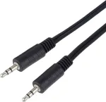 Premiumcord stereo jack kabelis 3 m, 3.5 mm stereo jack ki&scaron;tukas į ki&scaron;tuką, aux ausinių garso jungties kabelis televizoriams, mobiliesiems telefonams, mp3, hifi ekranuotas juodas 3 m