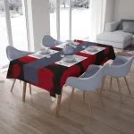 Bonamaison virtuvės dekoratyvinė staltiesė raudona juoda 140 x 200 cm - sukurta ir pagaminta Turkijoje