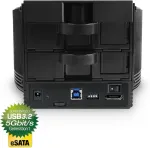 Fantec 1547 Sq-x2ru3e i&scaron;orinis 2 krypčių raid standžiojo disko dėklas, skirtas 2x 8,89 cm (3,5 colio) Sata standiesiems diskams, Usb 3 Superspeed ir Esata, 6g palaikymas, Raid funkcija (0/1/jbod/big), 80 mm ventiliatorius) juodas, 124761