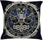 Firelife vikingų odino kūjo pagalvėlės užvalkalas lininis dekoratyvinis pagalvėlės užvalkalas sofos pagalvėlės užvalkalas dekoratyviniai pagalvėlių užvalkalai sofai automobiliui namų dekoras baltas 45 x 45 cm
