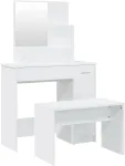 Kosmetinio staliuko komplektas, baltos spalvos, 86,5x35x136cm
