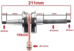 Other ALKŪNINIS VELENĖLIS APRILIA DERBI PIAGGIO ZIP 50 2T PIN 12mm RMS