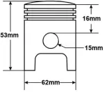 Other CILINDRAS HONDA CB 150 ROMET CRS/ZK/125FX HW 62mm