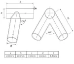 GIGI TOYS apvalių sijų jungčių rinkinys 2 vnt. 100&deg; SŪPYNIŲ RĖMAS