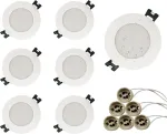 Gy 6 led įleidžiami prožektoriai su gu10 lizdu, ip65 įleidžiami &scaron;viestuvai vonios kambariui, virtuvei, led gu10 montavimo rėmas lubinis prožektorius baltas apvalus, lizdas mr16 led lemputėms, 35&deg; pasukamas