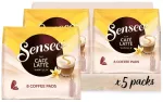 Senseo Caf&eacute; Latte Vanilla kavos pagalvėlės, 40 kavos kapsulių, 5 pakuotės po 8 gėrimus, 460 g