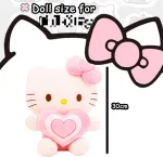 Mink&scaron;tas žaislas katytė, 30 cm, pliu&scaron;inė lėlė vaikams